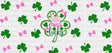 Little Miss Lucky Bow Tie - St Patrick Cup Wrap Uv Sticker Permanent Dtf Decal