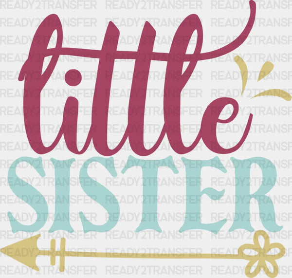 Little Sister Colorful Design - Sisters DTF Heat Transfer