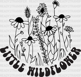 Little Wildflower - Kids Dtf Heat Transfer Adult Unisex S & M (10’’) / Dark Color Design (See