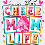Livin' That Cheer Mom Life - Cheerleading DTF Transfers ready2transfer