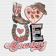 Lo Ve Cowboy Dtf Transfer