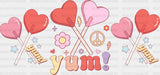 Lollipop Yum - Valentine's Day Cup Wrap UV Sticker Permanent UV DTF Decal ready2transfer