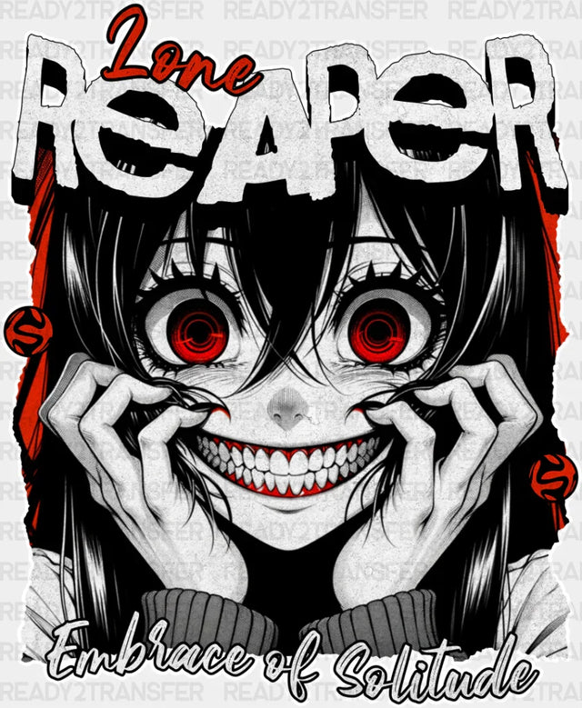 Lone Reaper - Anime Dtf Heat Transfer Adult Unisex S & M (10’’) / Light Color Design (See Imaging)