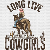 Long Live Cowgirls Dtf Transfer