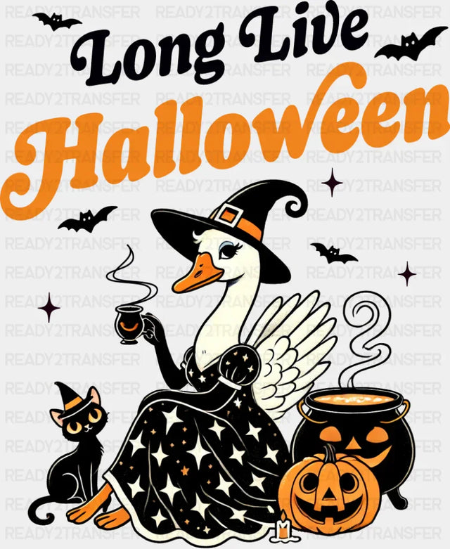 Long Live Halloween Halloween DTF Transfer Adult Unisex S & M (10’’) / Dark Color Design (See Imaging)