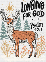 Longing For God Psalm 42:1 - Christmas DTF Transfer Adult Unisex - S & M (10’’) / Dark Color Design (See Imaging)