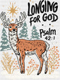 Longing For God Psalm 42:1 - Christmas DTF Transfer Adult Unisex - S & M (10’’) / Dark Color Design (See Imaging)
