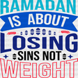 Losing Sins Not Weight - Muslim Dtf Transfer Adult Unisex S & M (10’’) / Dark Color Design (See