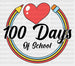 Love 100 Days Of School DTF Transfer ready2transfer Black