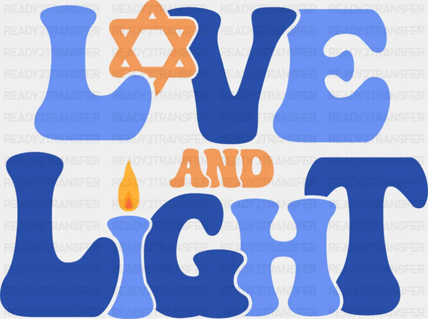 Love And Light Candle - Hanukkah DTF Transfer