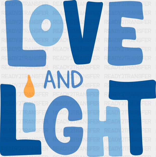 Love And Light - Hanukkah DTF heat transfer