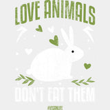 Love Animals Don’t Eat Them - Vegan DTF Transfers - Adult Unisex - S & M (10’’) / Light Color Design (See Imaging)