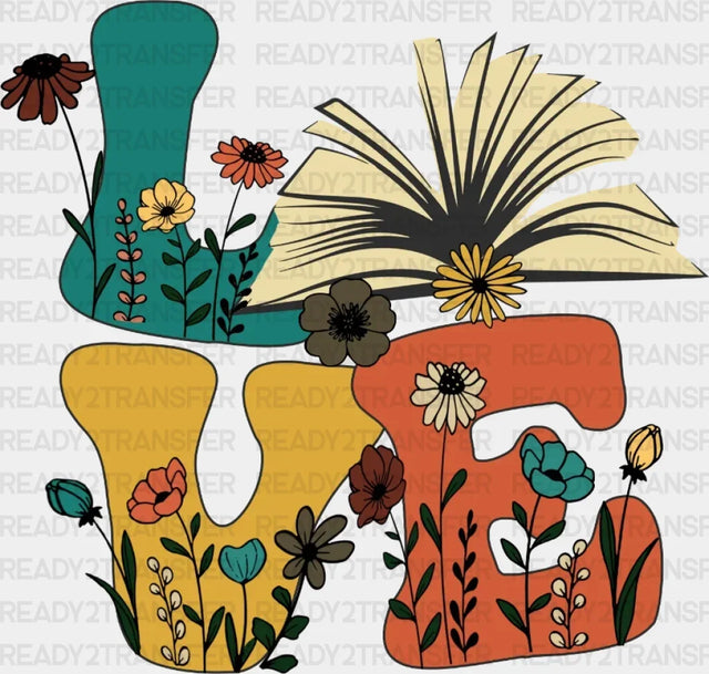 Love Books Dtf Transfer