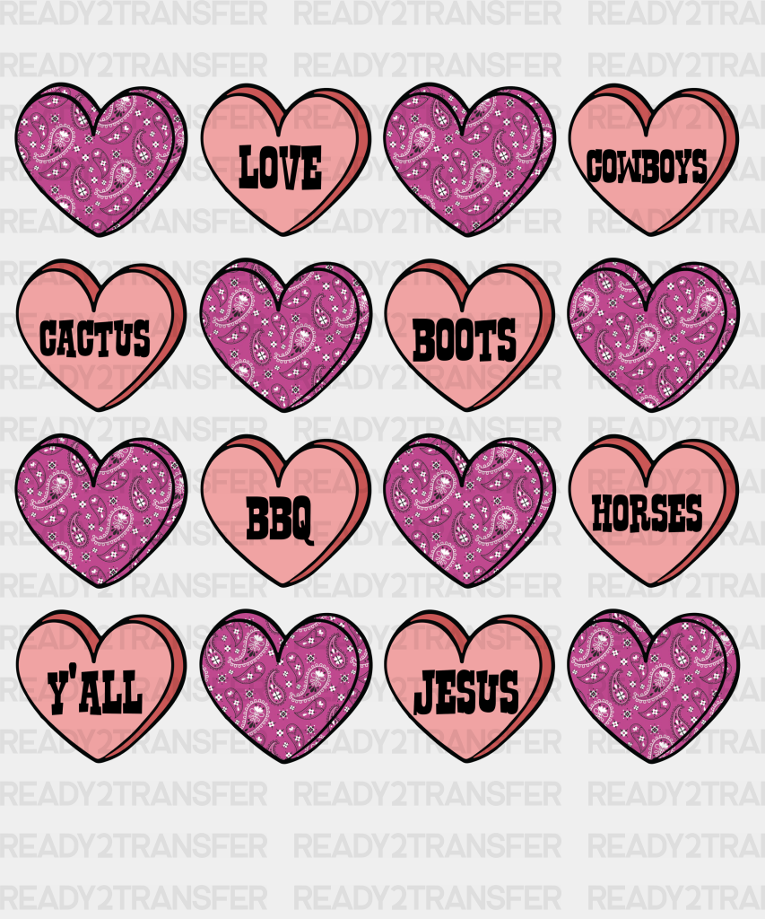 Love Boots Horses Dtf Transfer