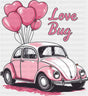 Love Bug Pink Beetle Design - Valentine's Day DTF Transfer ready2transfer