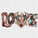Love Bull Design Dtf Transfer