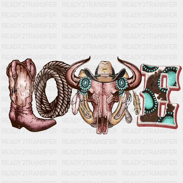 Love Bull Design Dtf Transfer