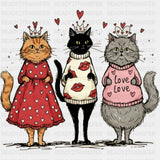Love Cats - Valentine's Day DTF Transfers ready2transfer