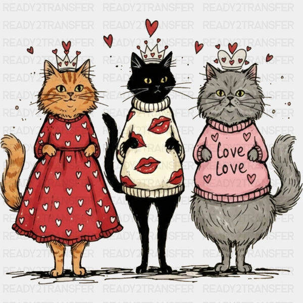 Love Cats - Valentine's Day DTF Transfers