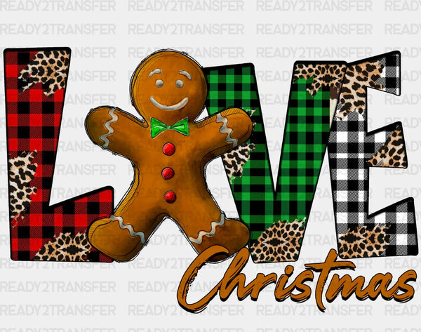 Love Christmas Cookie DTF Transfer