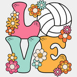 Love, Daisies - Volleyball DTF Transfers ready2transfer Light Color Design (See Imaging)