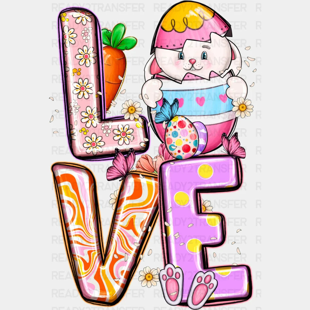Love Easter Design Easter DTF Transfer