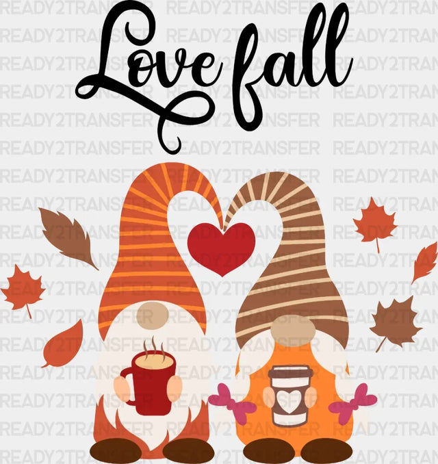Love Fall Gnome Dtf Transfer