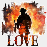 Love - Fire Department DTF Transfers ready2transfer Light Color Design (See Imaging)