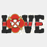 LOVE - Fire Department DTF Transfers ready2transfer Light Color Design (See Imaging)
