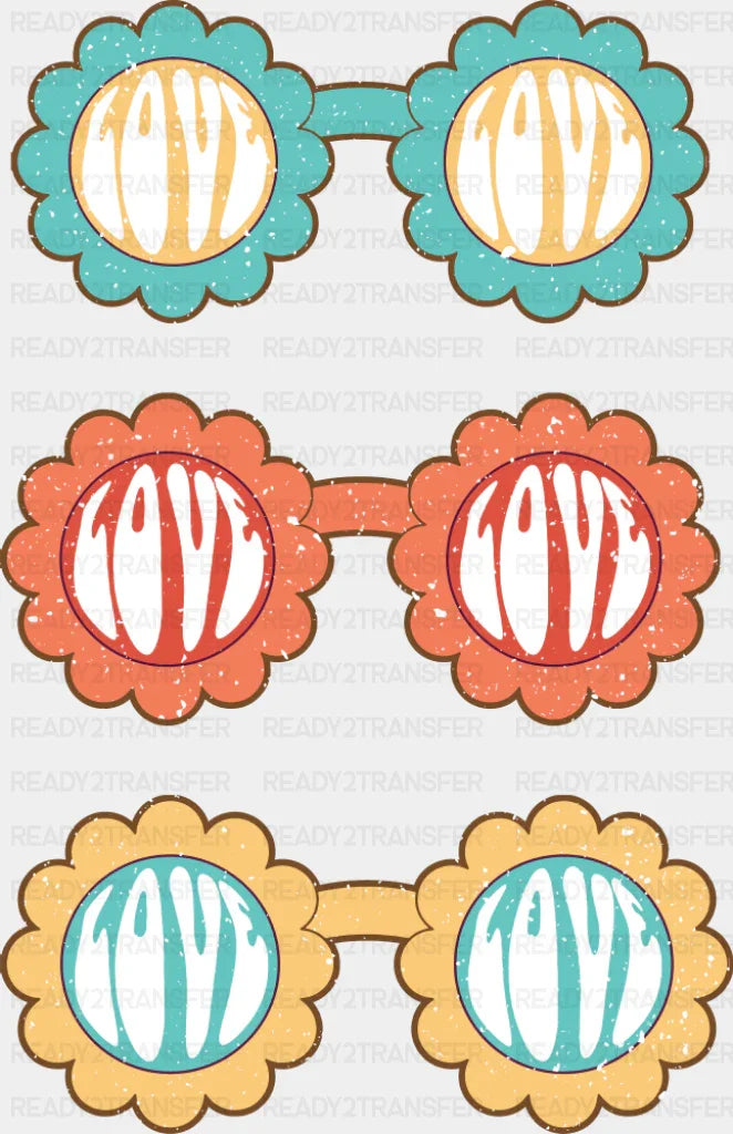 Love Glasses - Good Vibes DTF Transfer