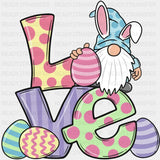 Love Gnome Easter Dtf Heat Transfer Design