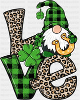 Love Gnome St. Patrick’s Day Dtf Heat Transfer Saint Patricks Design St Paddys