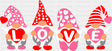 Love Gnomes Holding Hearts - Valentine’s Day Dtf Transfer