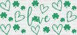 Love Heart Clovers - St Patrick Cup Wrap Uv Sticker Permanent Dtf Decal