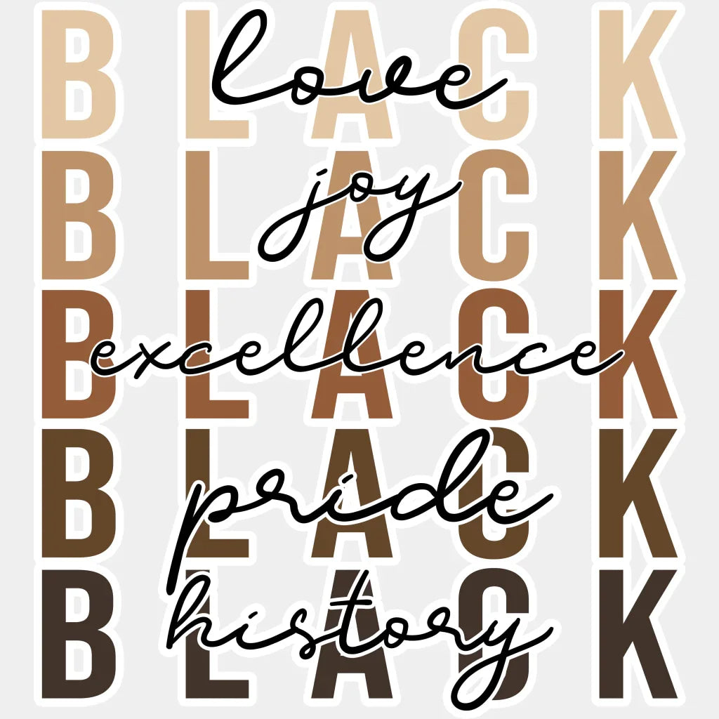 Love Joy Excellence - Blm Dtf Transfer Adult Unisex S & M (10’’) / Light Color Design (See Imaging)