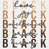 Love Joy Excellence - Blm Dtf Transfer Adult Unisex S & M (10’’) / Light Color Design (See Imaging)