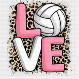 Love, Leopard Print - Volleyball DTF Transfers ready2transfer