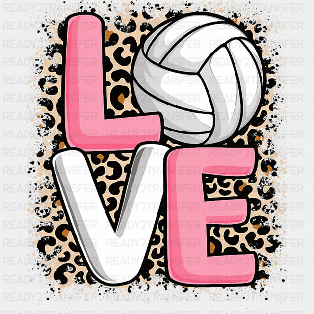 Love, Leopard Print - Volleyball DTF Transfers ready2transfer