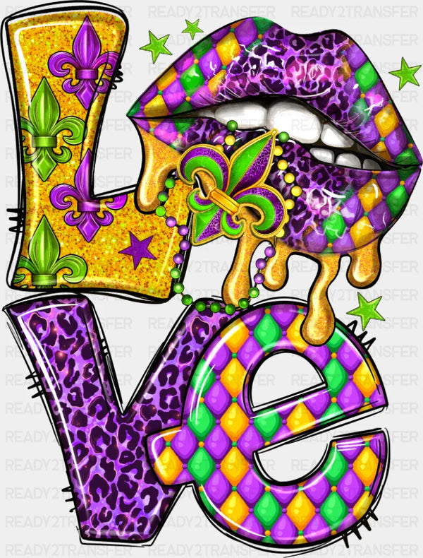 Love Lips - Mardi Gras DTF Transfer