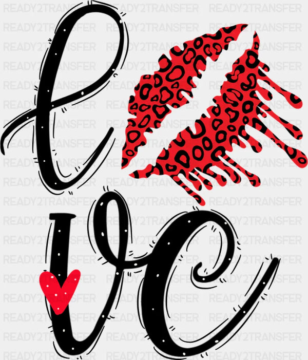 Love Lipstick Print - Valentine's Day DTF Transfer