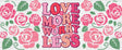 Love More Worry Less - Valentine’s Day Cup Wrap Uv Sticker Permanent Dtf Decal