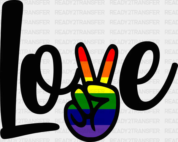LOVE PEACE DTF Transfer