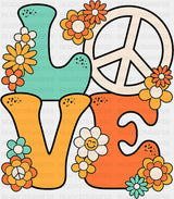 Love Peace Sign - Good Vibes DTF Transfer