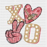 Love Peace Xoxo Dtf Transfer