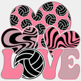 Love, Purple Hearts - Volleyball DTF Transfers ready2transfer Light Color Design (See Imaging)