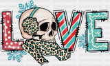 Love Skeleton Design - Winter Iron On Dtf Transfer