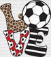 Love Soccer Design - Soccer DTF Heat Transfer ready2transfer Black