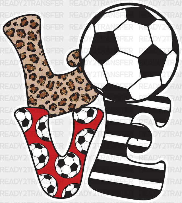 Love Soccer Design - Dtf Heat Transfer Adult Unisex S & M (10’’) / White