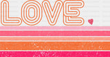 Love Stripes Design Valentines Dtf Transfer