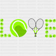 Love, Tennis Balls - Tennis DTF Transfers ready2transfer